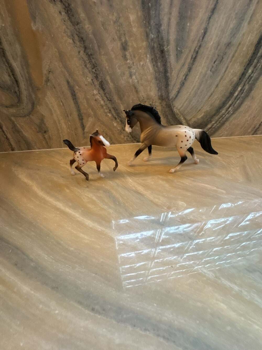Breyer Stablemates Grullo Appaloosa Mare and Foal Set G3